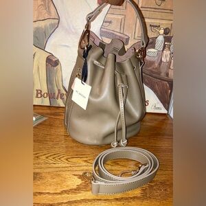 KC JAGGER Taupe Bucket Crossbody with Removable Strap NWT
